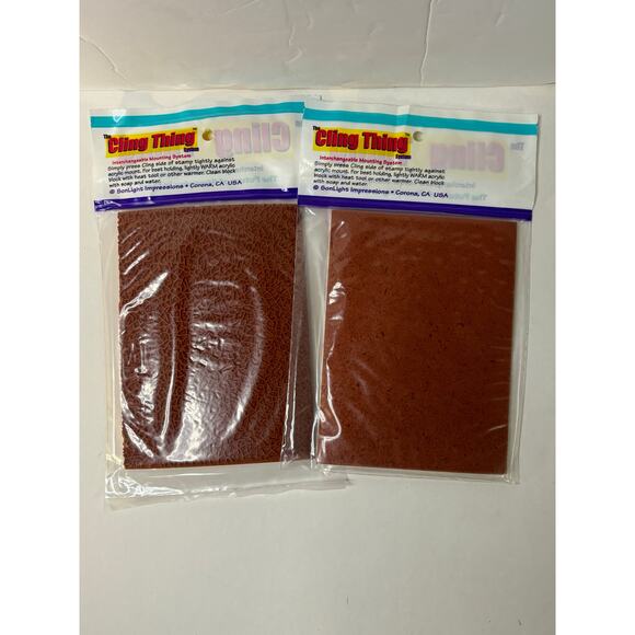 Large Cling Mount Stamps Texture Cracks 5.5x4.25" NEW Scrapbooking Stamping - Picture 4 of 4